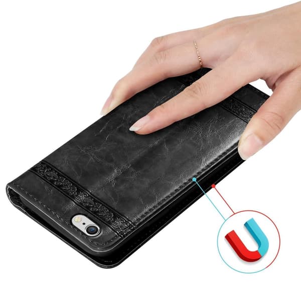 iPhone 6 PLUS / 6S PLUS Plånboksfodral Skal Fodral med prydnadsföremål Mobilskydd med magnetisk stängning, ståfunktion och kortficka