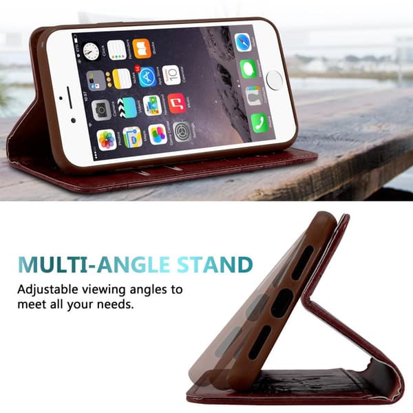 iPhone 6 PLUS / 6S PLUS Suojakotelo Suojakuori  Lompakkokotelo Matkapuhelinkotelo jossa on magneettisuljenta, jalusta-toiminto ja korttipaikka