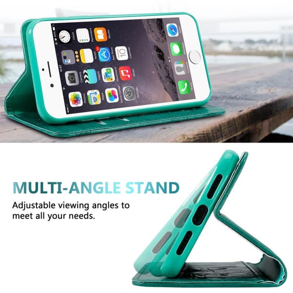 iPhone 6 PLUS / 6S PLUS Plånboksfodral Skal Fodral med prydnadsföremål Mobilskydd med magnetisk stängning, ståfunktion och kortficka