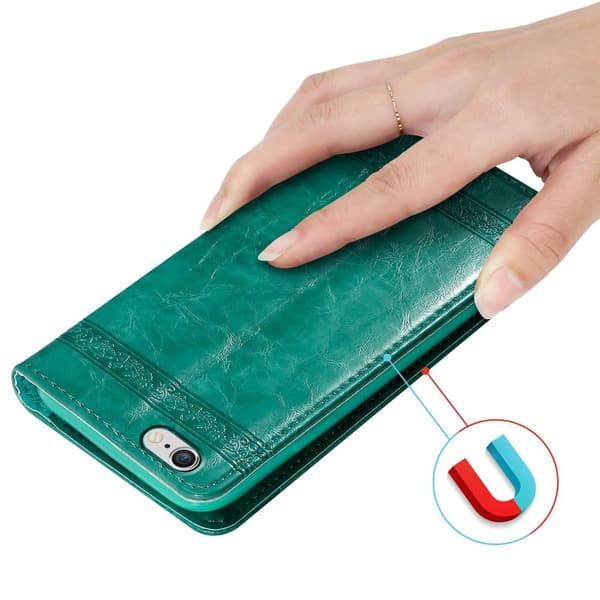 iPhone 6 PLUS / 6S PLUS Suojakotelo Suojakuori  Lompakkokotelo Matkapuhelinkotelo jossa on magneettisuljenta, jalusta-toiminto ja korttipaikka