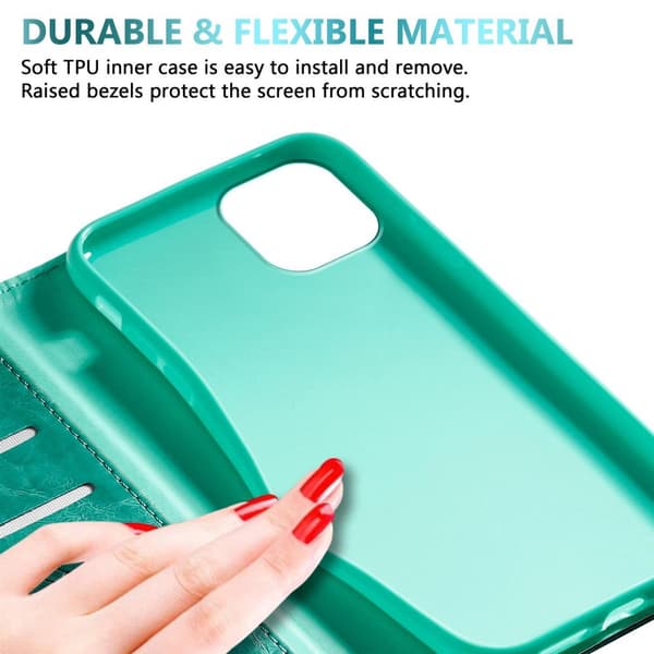 iPhone 13 MINI Plånboksfodral Skal Fodral med prydnadsföremål Mobilskydd med magnetisk stängning, ståfunktion och kortficka