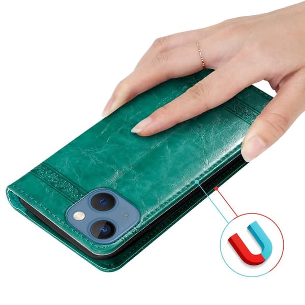 iPhone 13 MINI Plånboksfodral Skal Fodral med prydnadsföremål Mobilskydd med magnetisk stängning, ståfunktion och kortficka