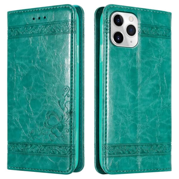Lommebokdeksel til iPhone 11 PRO MAX beskyttelsesetui med magnetisk lukking, stativfunksjon og kortspor