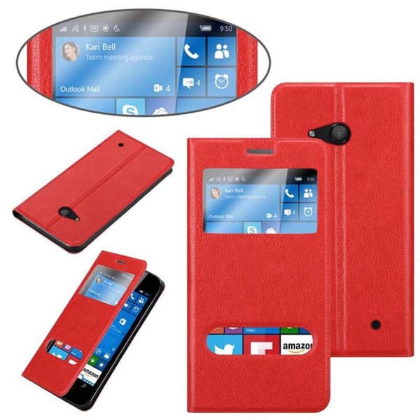 Nokia Lumia 550 Skal Plånboksfodral Fodral Case med magnetisk stängning, ståfunktion och 2 visningsfönster