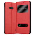 Miniatyrbild 1 av 8: Nokia Lumia 550 Skal Plånboksfodral Fodral Case med magnetisk stängning, ståfunktion och 2 visningsfönster