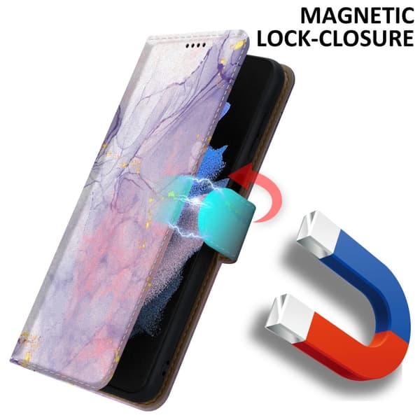 Samsung Galaxy S22 ULTRA Skal Plånboksfodral Mobilskydd Fodral Case med magnetisk stängning, ståfunktion och kortficka