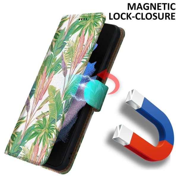 Samsung Galaxy S22 ULTRA Skal Plånboksfodral Mobilskydd Fodral Case med magnetisk stängning, ståfunktion och kortficka