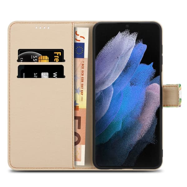 Samsung Galaxy S22 ULTRA Skal Plånboksfodral Mobilskydd Fodral Case med magnetisk stängning, ståfunktion och kortficka