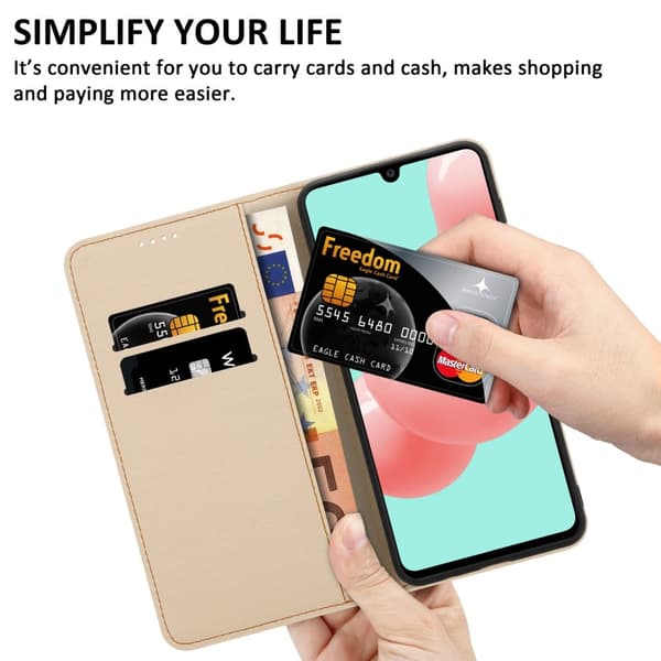 Samsung Galaxy A41 Skal Plånboksfodral Mobilskydd Fodral Case med magnetisk stängning, ståfunktion och kortficka