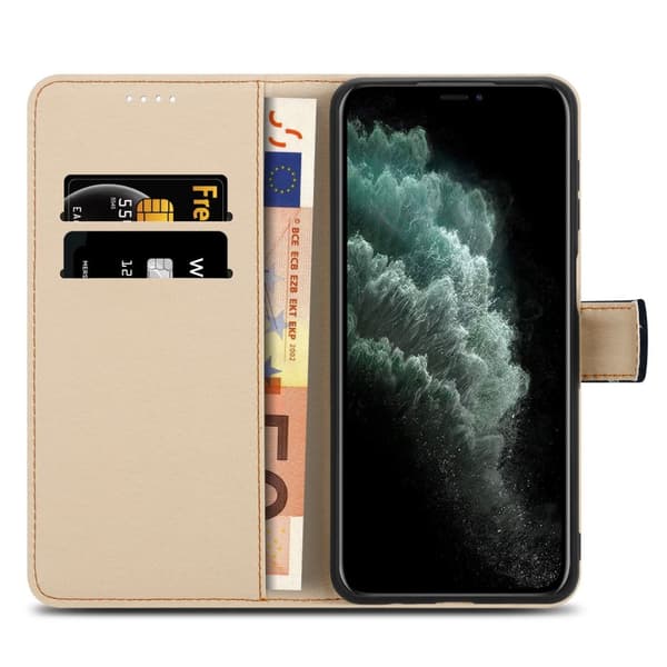 Lommebokdeksel til iPhone 11 PRO MAX Beskyttelsesetui med magnetisk lukking, stativfunksjon og kortspor
