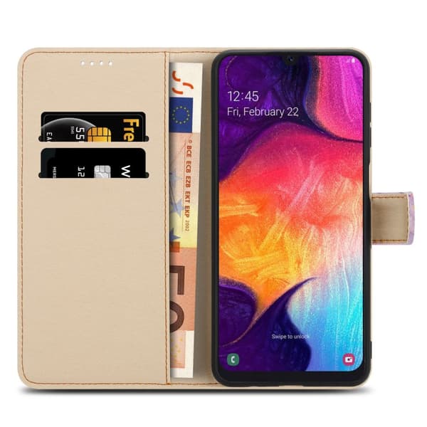 Samsung Galaxy A50 4G / A50s / A30s Suojakotelo Lompakkokotelo Matkapuhelinkotelo Suojakuori jossa on magneettisuljenta, jalusta ja korttipaikka