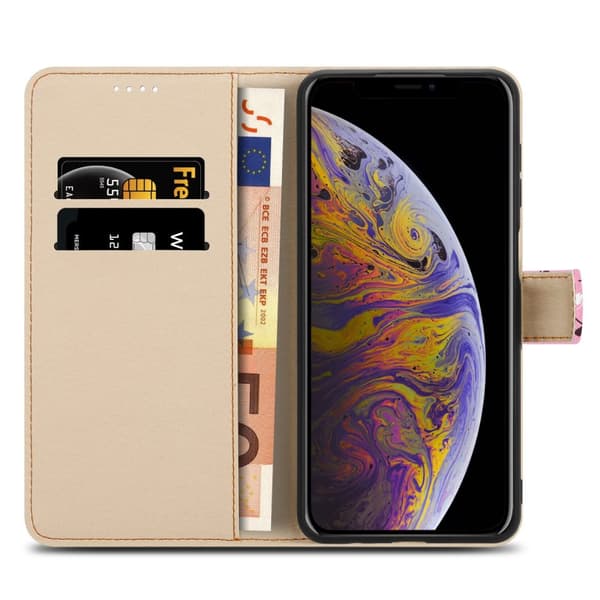 iPhone X / XS Suojakotelo Lompakkokotelo Matkapuhelinkotelo Suojakuori jossa on magneettisuljenta, jalusta ja korttipaikka