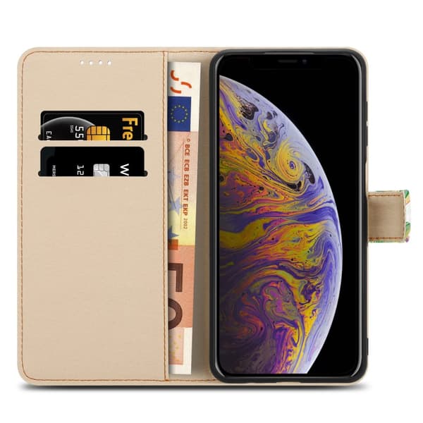 iPhone X / XS Suojakotelo Lompakkokotelo Matkapuhelinkotelo Suojakuori jossa on magneettisuljenta, jalusta ja korttipaikka