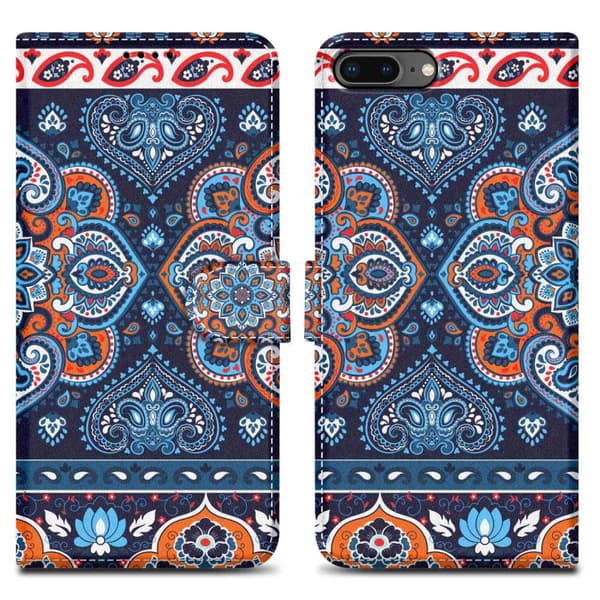 iPhone 7 PLUS / 7S PLUS / 8 PLUS Suojakotelo Lompakkokotelo Matkapuhelinkotelo Suojakuori jossa on magneettisuljenta, jalusta ja korttipaikka