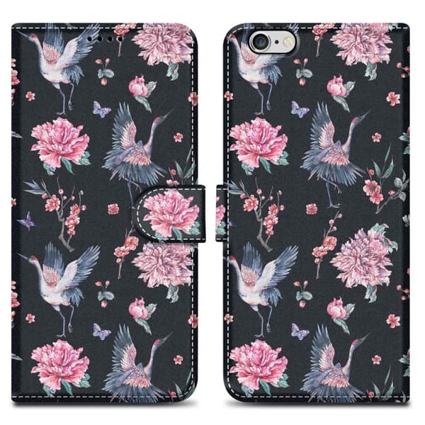 iPhone 6 / 6S Skal Plånboksfodral Mobilskydd Fodral Case med magnetisk stängning, ståfunktion och kortficka
