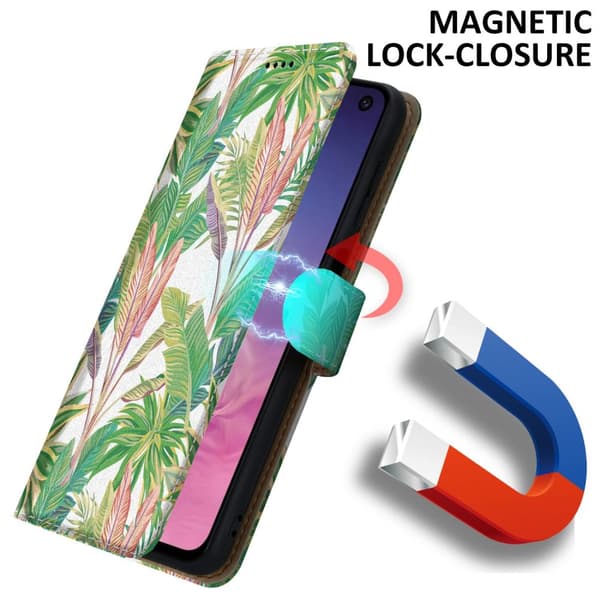Lommebokdeksel til Samsung Galaxy S10e Beskyttelsesetui med magnetisk lukking, stativfunksjon og kortspor
