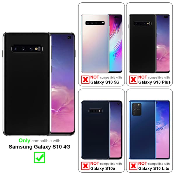 Lommebokdeksel til Samsung Galaxy S10 4G Beskyttelsesetui med magnetisk lukking, stativfunksjon og kortspor