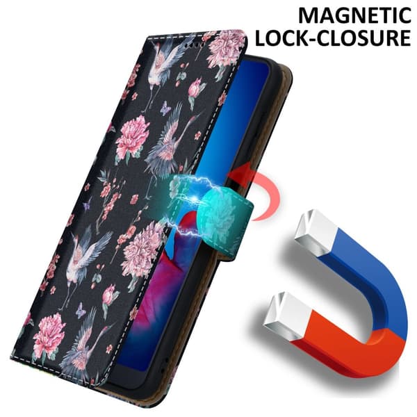 Lommebokdeksel til Huawei P20 Beskyttelsesetui med magnetisk lukking, stativfunksjon og kortspor