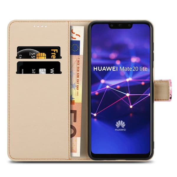Huawei MATE 20 LITE Skal Plånboksfodral Mobilskydd Fodral Case med magnetisk stängning, ståfunktion och kortficka