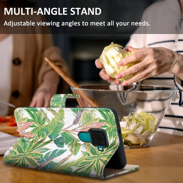 Huawei MATE 30 LITE Suojakotelo Lompakkokotelo Matkapuhelinkotelo Suojakuori jossa on magneettisuljenta, jalusta ja korttipaikka