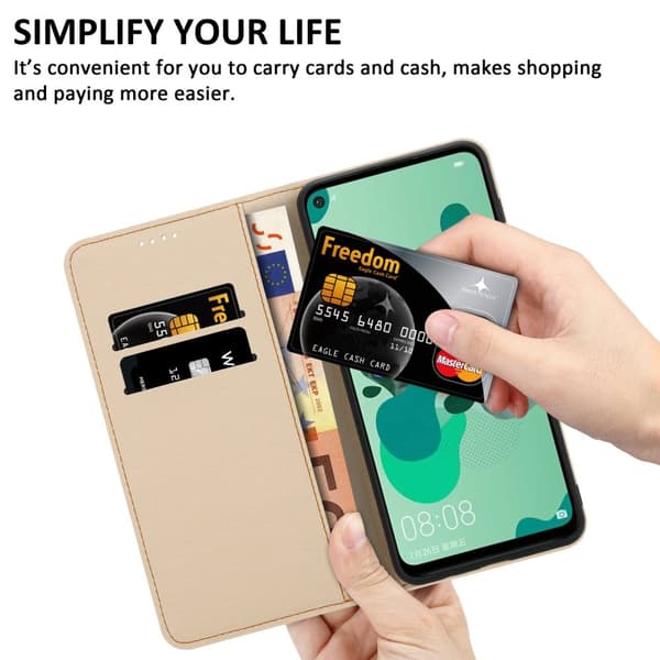 Huawei MATE 30 LITE Suojakotelo Lompakkokotelo Matkapuhelinkotelo Suojakuori jossa on magneettisuljenta, jalusta ja korttipaikka