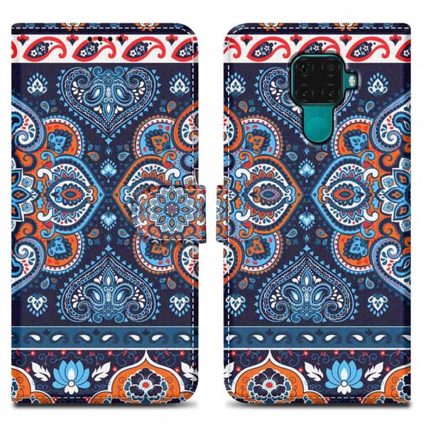 Huawei MATE 30 LITE Suojakotelo Lompakkokotelo Matkapuhelinkotelo Suojakuori jossa on magneettisuljenta, jalusta ja korttipaikka