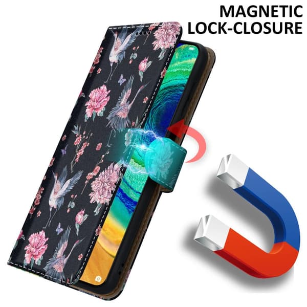 Huawei MATE 30 Suojakotelo Lompakkokotelo Matkapuhelinkotelo Suojakuori jossa on magneettisuljenta, jalusta ja korttipaikka