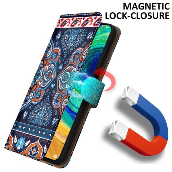 Huawei MATE 30 Suojakotelo Lompakkokotelo Matkapuhelinkotelo Suojakuori jossa on magneettisuljenta, jalusta ja korttipaikka
