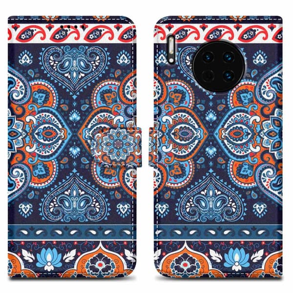 Huawei MATE 30 Suojakotelo Lompakkokotelo Matkapuhelinkotelo Suojakuori jossa on magneettisuljenta, jalusta ja korttipaikka