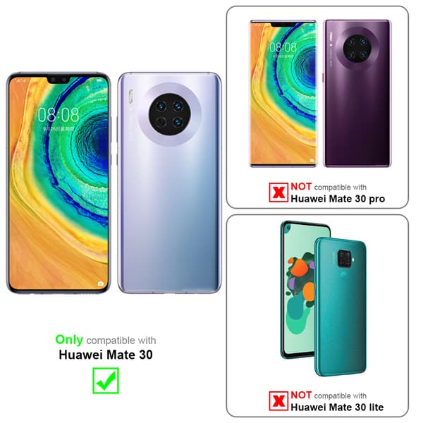 Huawei MATE 30 Suojakotelo Lompakkokotelo Matkapuhelinkotelo Suojakuori jossa on magneettisuljenta, jalusta ja korttipaikka