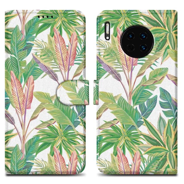 Huawei MATE 30 Suojakotelo Lompakkokotelo Matkapuhelinkotelo Suojakuori jossa on magneettisuljenta, jalusta ja korttipaikka