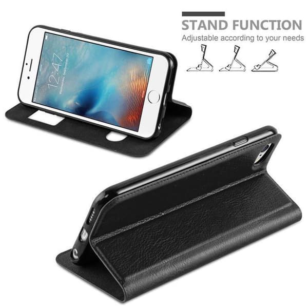 Apple iPhone 6 PLUS / 6S PLUS Skal Plånboksfodral Fodral Case med magnetisk stängning, ståfunktion och 2 visningsfönster