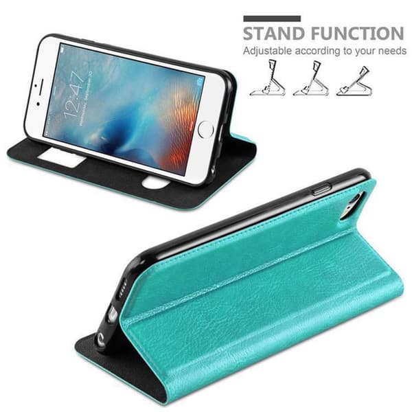 Apple iPhone 6 PLUS / 6S PLUS Skal Plånboksfodral Fodral Case med magnetisk stängning, ståfunktion och 2 visningsfönster
