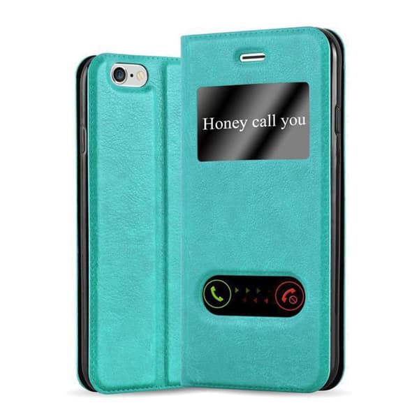 Apple iPhone 6 PLUS / 6S PLUS Skal Plånboksfodral Fodral Case med magnetisk stängning, ståfunktion och 2 visningsfönster
