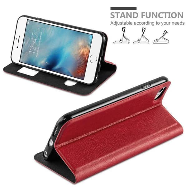 Apple iPhone 6 PLUS / 6S PLUS Skal Plånboksfodral Fodral Case med magnetisk stängning, ståfunktion och 2 visningsfönster