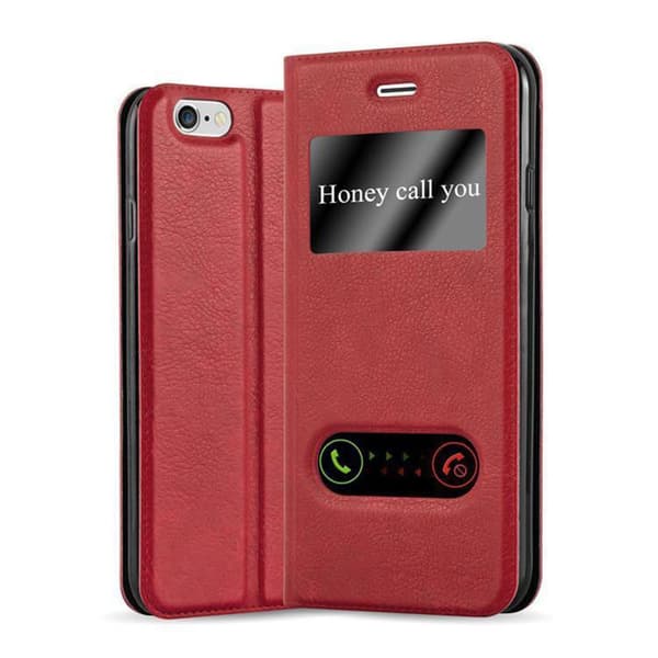 Apple iPhone 6 PLUS / 6S PLUS Skal Plånboksfodral Fodral Case med magnetisk stängning, ståfunktion och 2 visningsfönster