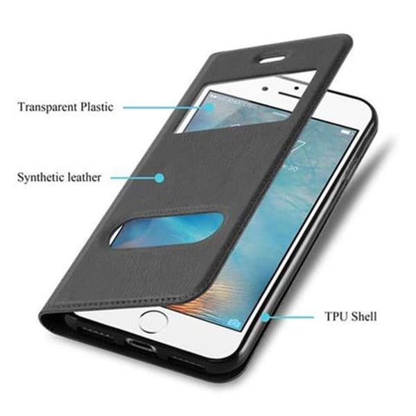 Apple iPhone 7 PLUS / 7S PLUS / 8 PLUS Skal Plånboksfodral Fodral Case med magnetisk stängning, ståfunktion och 2 visningsfönster