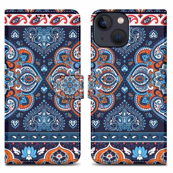 iPhone 13 MINI Skal Plånboksfodral Mobilskydd Fodral Case med magnetisk stängning, ståfunktion och kortficka