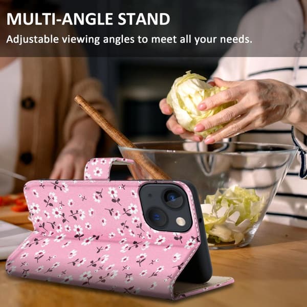 iPhone 13 MINI Skal Plånboksfodral Mobilskydd Fodral Case med magnetisk stängning, ståfunktion och kortficka