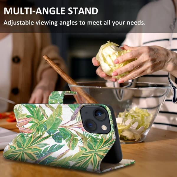 iPhone 13 MINI Skal Plånboksfodral Mobilskydd Fodral Case med magnetisk stängning, ståfunktion och kortficka
