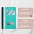 Miniatyrbilde 3 av 7: Deksel til Apple iPhone 7 / 7S / 8 / SE 2020 Lommebokdeksel med magnetisk lukking, stativfunksjon og 2 visningsvinduer