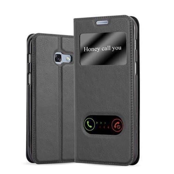 Samsung Galaxy A3 2017 Skal Plånboksfodral Fodral Case med magnetisk stängning, ståfunktion och 2 visningsfönster