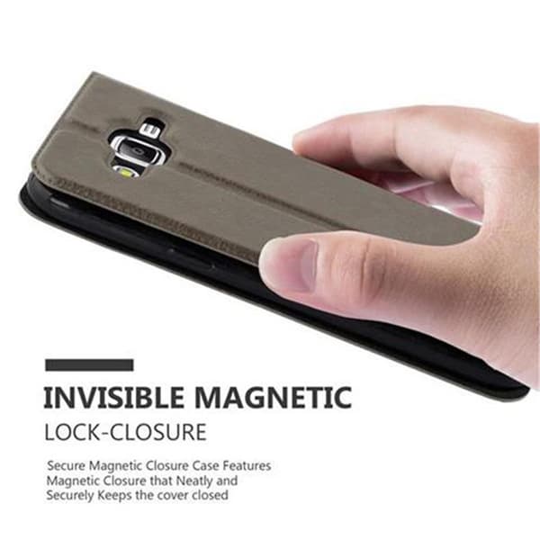 Deksel til Samsung Galaxy J5 2015 Lommebokdeksel med magnetisk lukking, stativfunksjon og 2 visningsvinduer