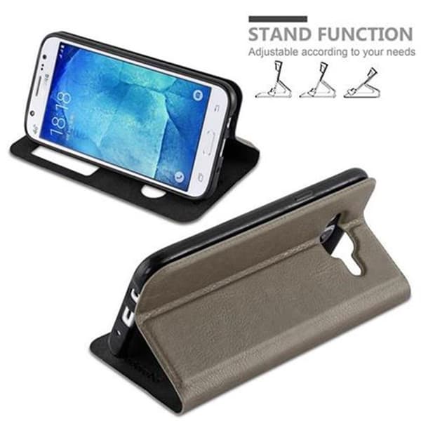 Samsung Galaxy J5 2015 Skal Plånboksfodral Fodral Case med magnetisk stängning, ståfunktion och 2 visningsfönster