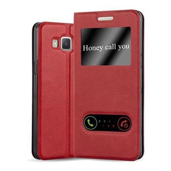 Samsung Galaxy A5 2015 Skal Plånboksfodral Fodral Case med magnetisk stängning, ståfunktion och 2 visningsfönster