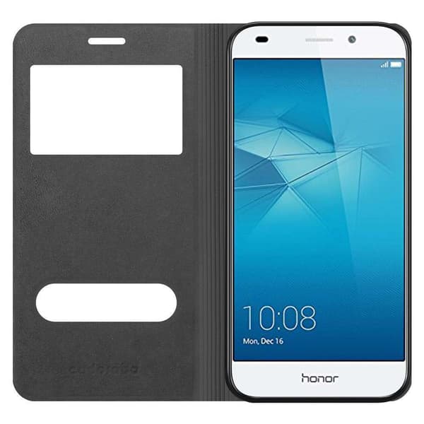 Deksel til Honor 5C Lommebokdeksel med magnetisk lukking, stativfunksjon og 2 visningsvinduer
