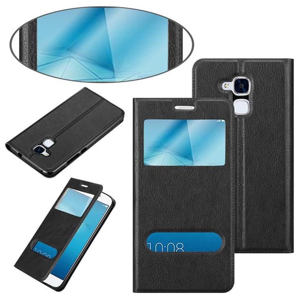 Honor 5C Skal Plånboksfodral Fodral Case med magnetisk stängning, ståfunktion och 2 visningsfönster