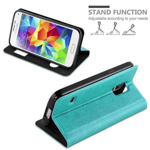 Samsung Galaxy S5 / S5 NEO Skal Plånboksfodral Fodral Case med magnetisk stängning, ståfunktion och 2 visningsfönster