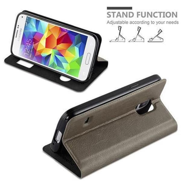 Samsung Galaxy S5 / S5 NEO Skal Plånboksfodral Fodral Case med magnetisk stängning, ståfunktion och 2 visningsfönster