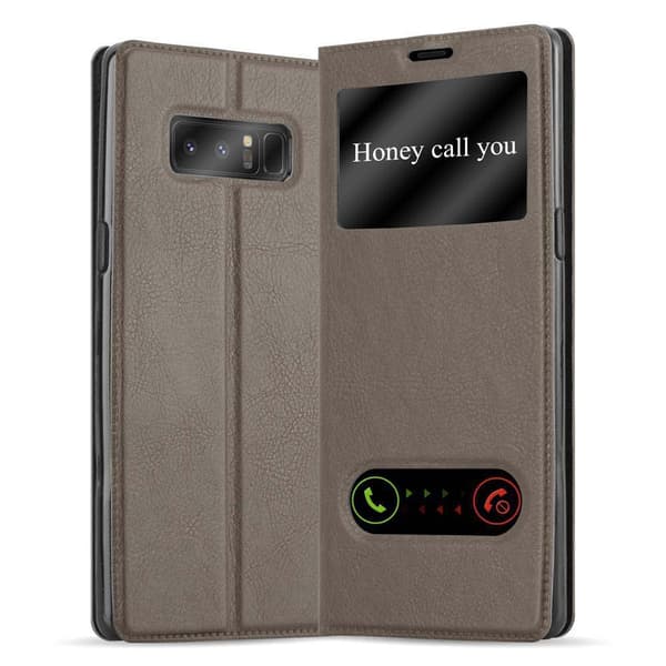 Samsung Galaxy NOTE 8 Suojakotelo Suojakuori Lompakkokotelo Matkapuhelinkotelo jossa on magneettisuljenta, jalusta-toiminto ja 2 katseluikkunaa